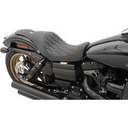 PartzBiz HD 0803-0543 - Drag Specialties 3/4 ที่นั่งเดี่ยว 2006-2017 Harley Dyna Low Profile Diamond Stitch