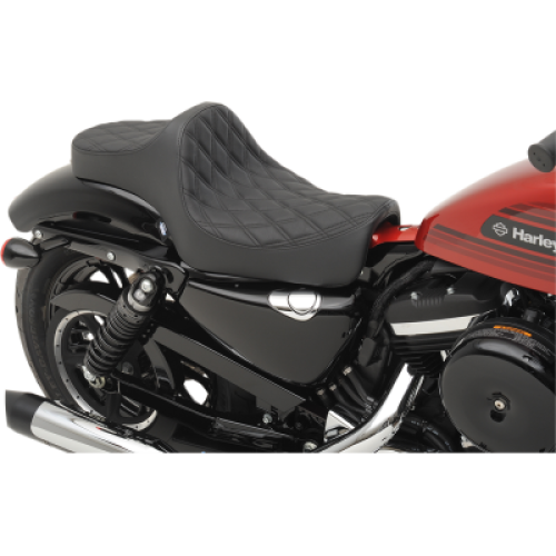 PartzBiz HD: 3482502-Drag Specialties Smooth Predator III 2 Up Vinyl Seat Harley Sportster XL 82-03 PartzBiz HD: 3482502-Drag Specialties Smooth Predator III 2 Up Vinyl Seat Harley Sportster XL 82-03