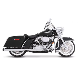 PartzBiz HD 100-0203 - Rinehart Black True Dual Exhaust Black Tips 4 ท่อไอเสีย 1995-2008 Harley Touring