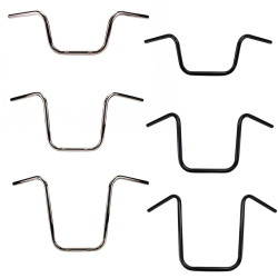 PartzBiz HD 101-0200 - TC Bros. 1” Springer Apes Handlebars - 8” Black Smooth
