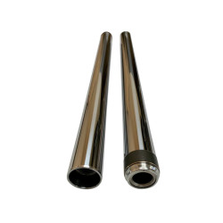PartzBiz HD 105020 - Chrome 39mm Front Fork Tubes Set Pair 24.25 Stock Harley Sportster Dyna FXR XL