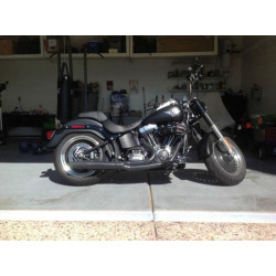 PartzBiz HD 1067B - Thunderheader Black 2 Into 1 ระบบท่อไอเสีย Harley Softail FXST FLST 12-17 PartzBiz HD 1067B - Thunderheader Black 2 Into 1 ระบบท่อไอเสีย Harley Softail FXST FLST 12-17