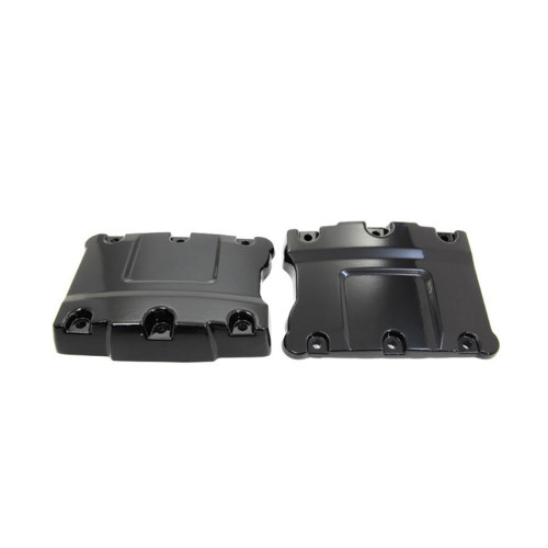 PartzBiz HD: 3454677-Gloss Powder Black Upper Top Rocker Box ชุดกล่อง Harley Big Twin Cam 1999-2017