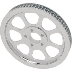 PartzBiz HD 1201-0003 - Drag Specialties Chrome Rear 70T 1-1/8” Belt Wheel Pulley Harley Softail 00-06