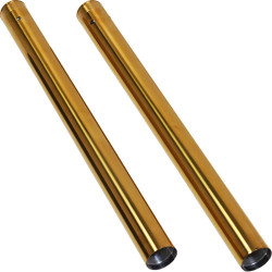 PartzBiz HD 121-006 - Arlen Ness 49mm Gold Replacement 2+ Fork Tubes 25.75” Pair Harley Softail M8 18+