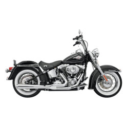PartzBiz HD 12111J - Bassani Chrome Long Road Rage 2 Into 1 ระบบท่อไอเสีย Harley Softail 86-17