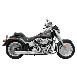 PartzBiz HD 12112J - Bassani Chrome Short Road Rage 2 Into 1 ระบบท่อไอเสีย Harley Softail 86-17