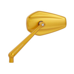 PartzBiz HD 13-151 - Arlen Ness Gold Mini Stocker กระจกมองข้างซ้าย แฮนด์แบบเกลียวใน Harley