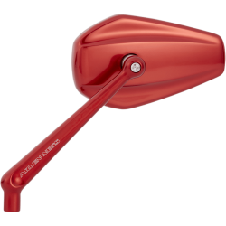 PartzBiz HD 13-152 - Arlen Ness Red Mini Stocker กระจกมองข้างซ้าย แฮนด์แบบเกลียวใน Harley PartzBiz HD 13-152 - Arlen Ness Red Mini Stocker กระจกมองข้างซ้าย แฮนด์แบบเกลียวใน Harley