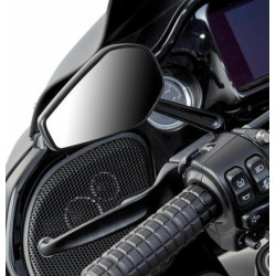 PartzBiz HD 13-156 - Arlen Ness Black Mini Stocker กระจกมองข้างซ้าย แฮนด์แบบเกลียวใน Harley