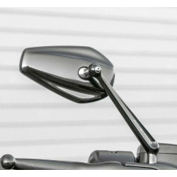PartzBiz HD 13-158 - Arlen Ness Black Mini Stocker กระจกมองข้างขวา แฮนด์แบบเกลียวใน Harley