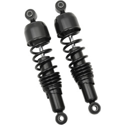 PartzBiz HD 1310-1309 - Drag Specialties Black 11” Replacement Nitrogen Shock Absorbers Harley Touring