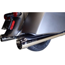 PartzBiz HD 147-21770 - ท่อไอเสีย Supertrapp Black Stout แบบสวม ท่อไอเสีย Indian Touring Bagger 14+