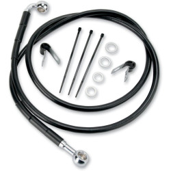 PartzBiz HD 1741-2585 - +10” 56 7/8” Extended Black Vinyl Upper Brake Line Kit Harley Dyna Softail 84-05 PartzBiz HD 1741-2585 - +10” 56 7/8” Extended Black Vinyl Upper Brake Line Kit Harley Dyna Softail 84-05