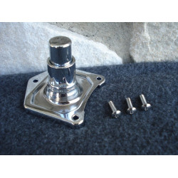 PartzBiz HD 17762 - Mid USA Chrome ฝาครอบโซลินอยด์สตาร์ทเตอร์ Harley Big Twin 1991-2017