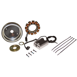 PartzBiz HD 17850 - High Performance Chrome 32 Amp Charging System 70-99 Harley Evo Shovelhead BT
