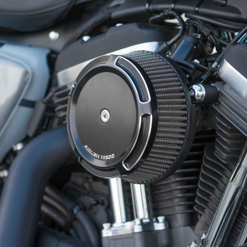 PartzBiz HD: 3442887-Arlen Ness Stage 1 Air Cleaner Intake Outer Cover Black Beveled Accent Harley