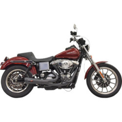 PartzBiz HD 1D5B - Bassani Road Rage Ripper 2 Into 1 ท่อไอเสียสีดำ Harley Dyna 91-05