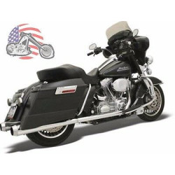 PartzBiz HD 1F46J - Bassani Chrome Bagger ก้าวล้ำ True Duals Power Curve Mega Exhaust Harley Touring