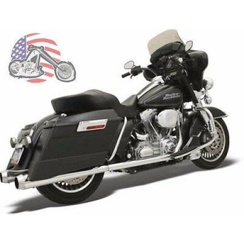 PartzBiz HD: 3474779-Bassani Chrome Bagger ก้าวล้ำ True Duals Power Curve Mega Exhaust Harley Touring