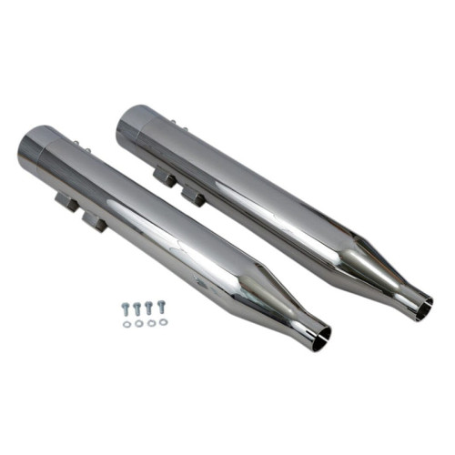 PartzBiz HD: 3443800-Bassani 4” DNT Straight Can Chrome Bagger Exhaust Mufflers 95-16 Harley Touring