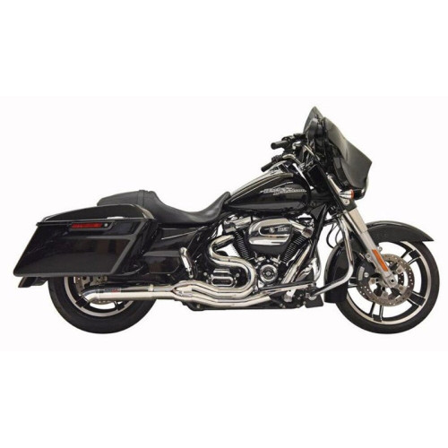 PartzBiz HD: 3476611-Bassani 2 into 1 Chrome Road Rage II Hot Rod Turnout Exhaust System 17+ Touring