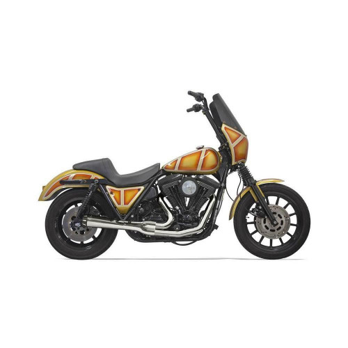 PartzBiz HD: 3447701-Chrome Bassani 2 into 1 Road Rage Exhaust System Pipe Short Upswept Muffler FXR PartzBiz HD: 3447701-Chrome Bassani 2 into 1 Road Rage Exhaust System Pipe Short Upswept Muffler FXR
