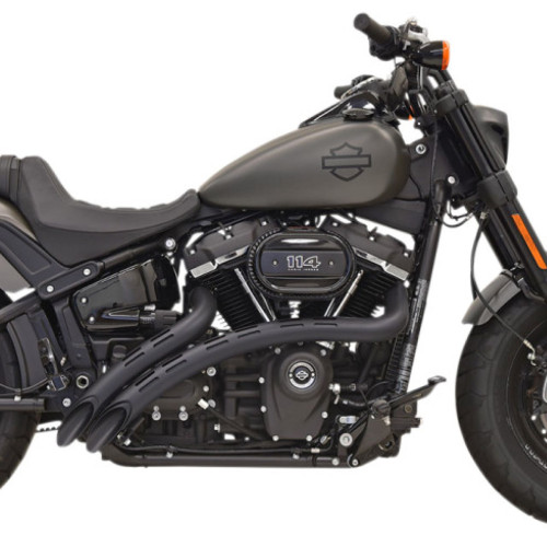 PartzBiz HD: 3442984-Bassani Black Slotted Radial Street Sweeper Exhaust Pipes Headers Harley Softail PartzBiz HD: 3442984-Bassani Black Slotted Radial Street Sweeper Exhaust Pipes Headers Harley Softail