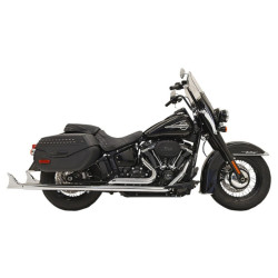 PartzBiz HD 1S96E-33 - Bassani Chrome True Dual Exhaust 33‚” ท่อไอเสีย Fishtail Harley Softail Baffles M8