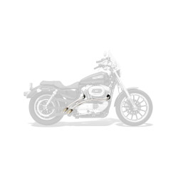 PartzBiz HD 1SD2F - New Bassani Chrome & Black Radial Sweepers รูท่อไอเสีย Heatshields Harley