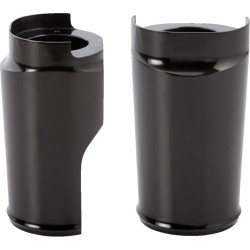 PartzBiz HD 20-040 - Arlen Ness Fat Tyre Fork Sliders ฝาครอบรองเท้าบู๊ตสีดำชุดคู่ Harley Touring 2014+