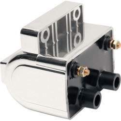 PartzBiz HD 2102-0221 - Drag Specialties Chrome Dual-Fire 3 Ohms 12v คอยล์จุดระเบิด 1970-06 Harley
