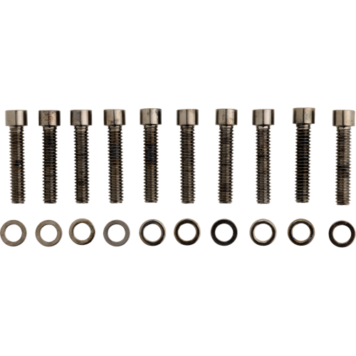 PartzBiz HD: 3488188-Drag Camshaft Cover Socket Bolt Kit Black Smooth Harley Big Twin Cam 99-17