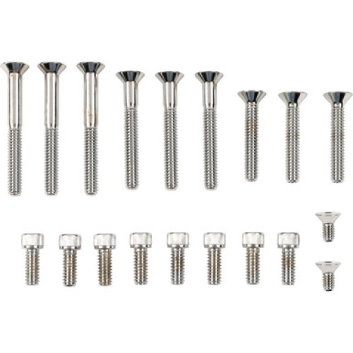 PartzBiz HD: 3487995-Drag Transmission Side Cover Socket Bolt Kit Chrome Knurled Harley Touring 07-16