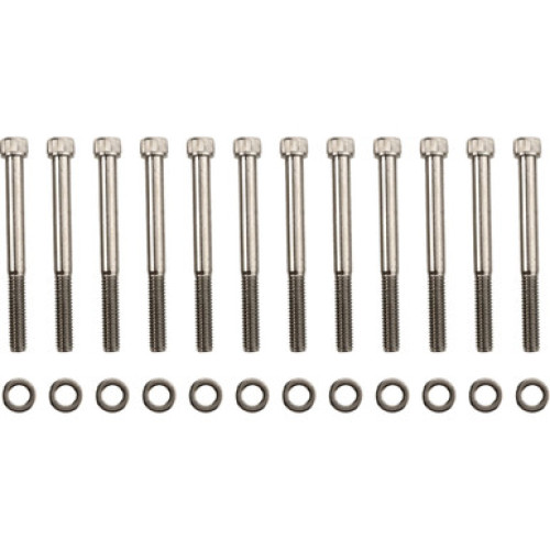 PartzBiz HD: 3487694-Drag M-Eight M8 Crankcase Socket Bolt Kit Chrome Knurled Harley Touring 2017+