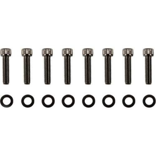 PartzBiz HD: 3487881-Drag M8 Transmission Bearing Socket Bolt Kit สีดำ Knurled Harley 17+ FL FX FS
