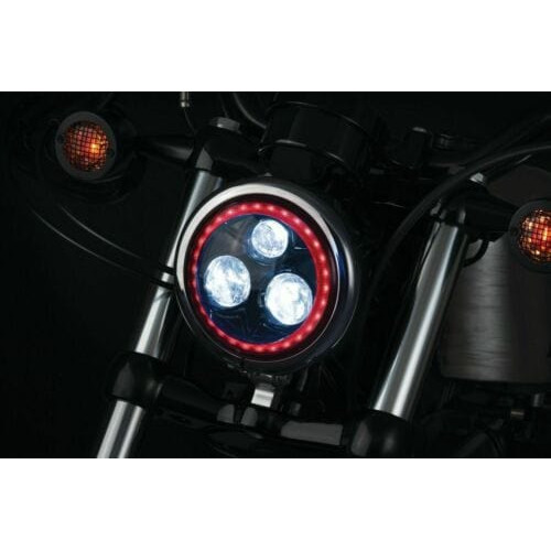 PartzBiz HD: 3457730-Kuryakyn Orbit Prism 5.75” 5-3/4” LED Multi-Color Bluetooth Headlight Universal PartzBiz HD: 3457730-Kuryakyn Orbit Prism 5.75” 5-3/4” LED Multi-Color Bluetooth Headlight Universal