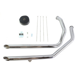 PartzBiz HD 30-4049 - 1 3/4‚” Chrome Slash Cut Header Wrap ท่อลากท่อไอเสีย 1986-03 Harley Sportster