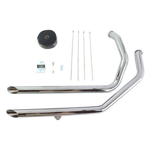 PartzBiz HD: 3441360-1 3/4‚” Chrome Slash Cut Header Wrap ท่อลากท่อไอเสีย 1986-03 Harley Sportster