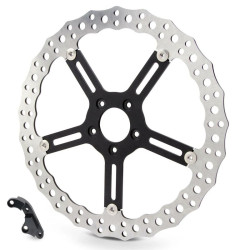 PartzBiz HD 300-042 - Arlen Ness 15” Jagged Right Front Big Brake Rotor Harley Softail 18+ FXLR FLSB