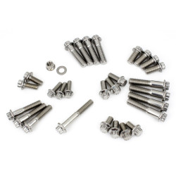 PartzBiz HD 3029 - Feuling 12 จุดแชสซี Bolt Dress Up Fastener Kit SAE เหล็ก Harley Softail M8