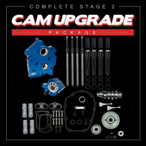 PartzBiz HD: 3460219-S&S M8 Cam Plate Oil Pump Kit Package Black 465G Gear Harley Touring Softail 17+