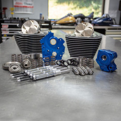 PartzBiz HD 310-1051 - S&S 107‚” ถึง 124‚” แพ็คเกจเกียร์ระบายความร้อนด้วยน้ำ Chrome Harley Touring M8