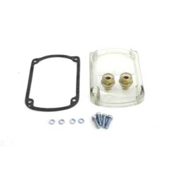 PartzBiz HD 32-0644 - ใหม่ Clear Magneto ฝาครอบด้านบนทองเหลือง Contacts Joe Hunt Fairbanks Morris Harley