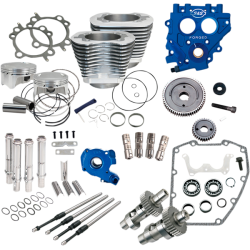 PartzBiz HD 330-0663 - S&S 88‚” ถึง 100” Silver Power Package Gear Drive 585GE Cam Harley Twin Cam 99-06 PartzBiz HD 330-0663 - S&S 88‚” ถึง 100” Silver Power Package Gear Drive 585GE Cam Harley Twin Cam 99-06