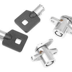 PartzBiz HD 3501-0867 - Chrome Replacement Saddlebag Locks Set Key Harley Touring OEM 53710-93 90682-93 PartzBiz HD 3501-0867 - Chrome Replacement Saddlebag Locks Set Key Harley Touring OEM 53710-93 90682-93