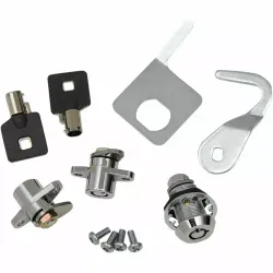 PartzBiz HD 3501-0978 - Chrome Replacement Saddlebag Tour Pak Locks Set Keys 93-13 Harley Touring Bagger PartzBiz HD 3501-0978 - Chrome Replacement Saddlebag Tour Pak Locks Set Keys 93-13 Harley Touring Bagger