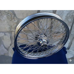 PartzBiz HD 36-497 - Chrome 21X3.5 80 Spoke ล้อหน้า Harley Touring Softail Custom 84-07 SD