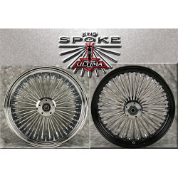 PartzBiz HD 37-530 - Chrome 16x3.5 48 Fat King Spoke ล้อหลัง Harley Touring Dyna Softail