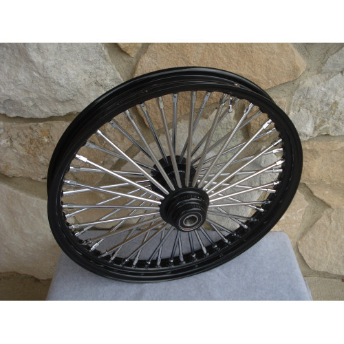 PartzBiz HD: 3442529-48 King Fat Spoke 21X2.15 ล้อหน้าดุมล้อสีดำ Harley Softail Wide Glide PartzBiz HD: 3442529-48 King Fat Spoke 21X2.15 ล้อหน้าดุมล้อสีดำ Harley Softail Wide Glide